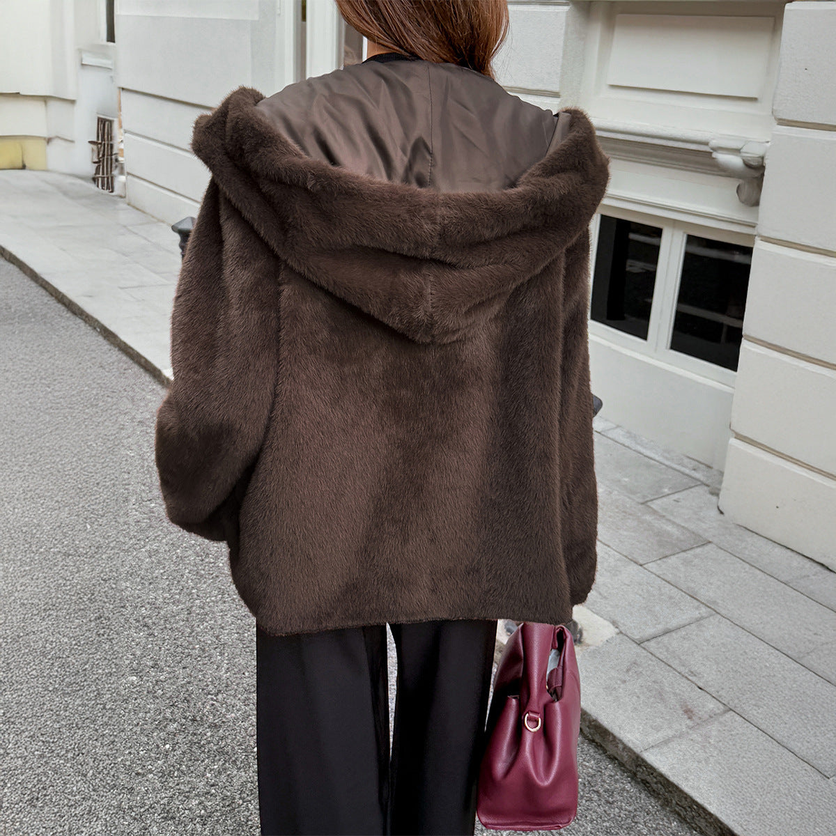 Fashionable Fur Collar Women&