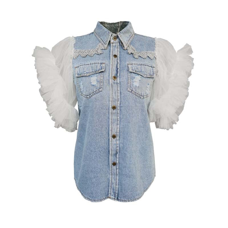 Woman`s Frayed Denim Jacket