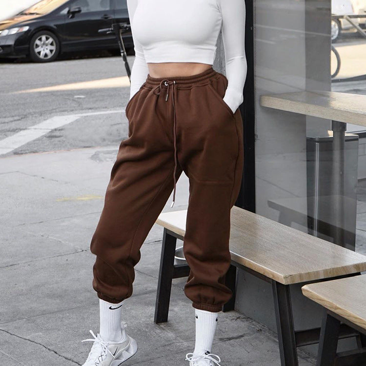 Drawstring Trousers Track Casual Pants