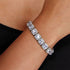 18K White Gold Tennis Bracelet - Woman`s Clothing