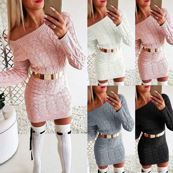Woman`s Comfortable Knitwear Dress
