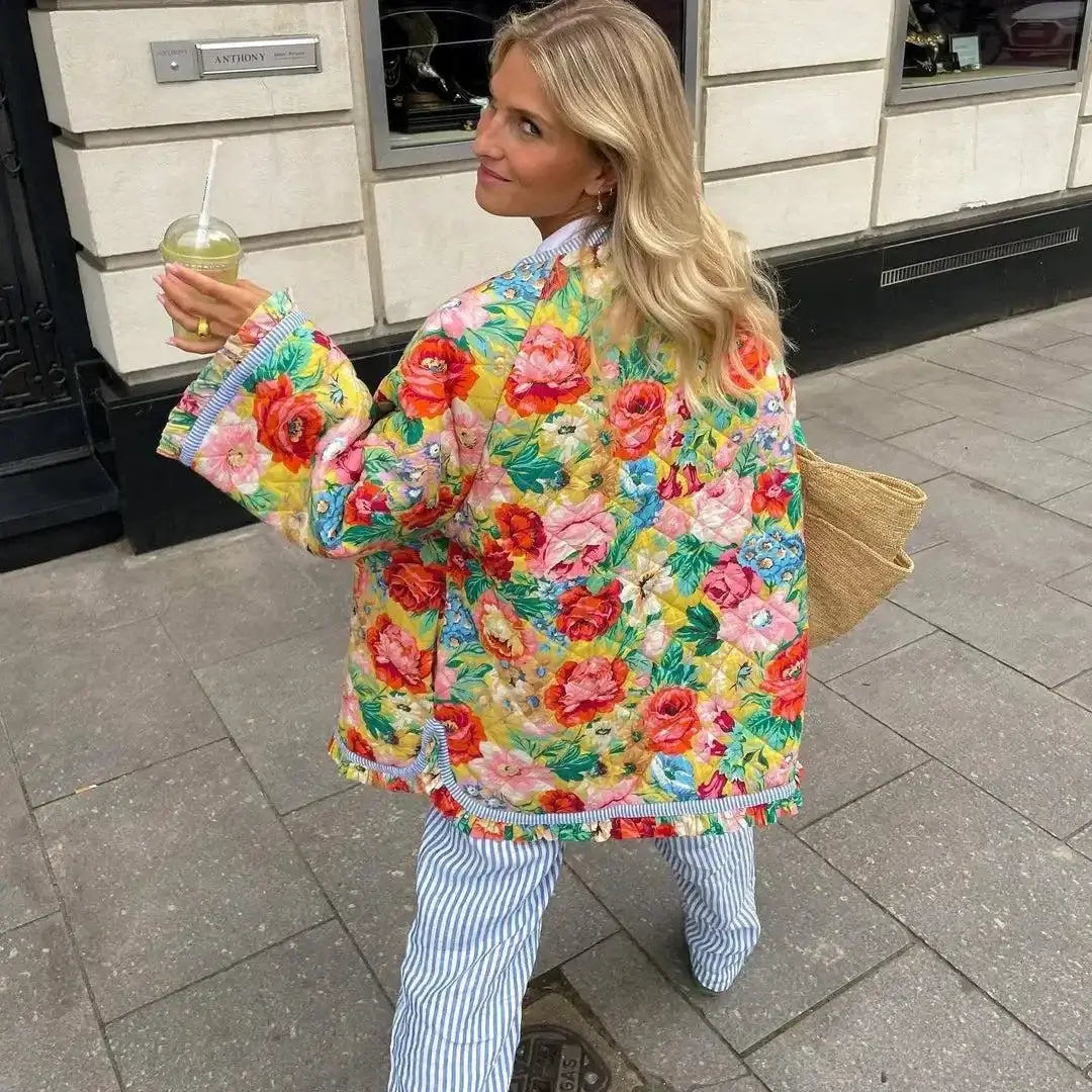 Chic & Versatile Floral Patchwork JacketFloral Patchwork Jacket