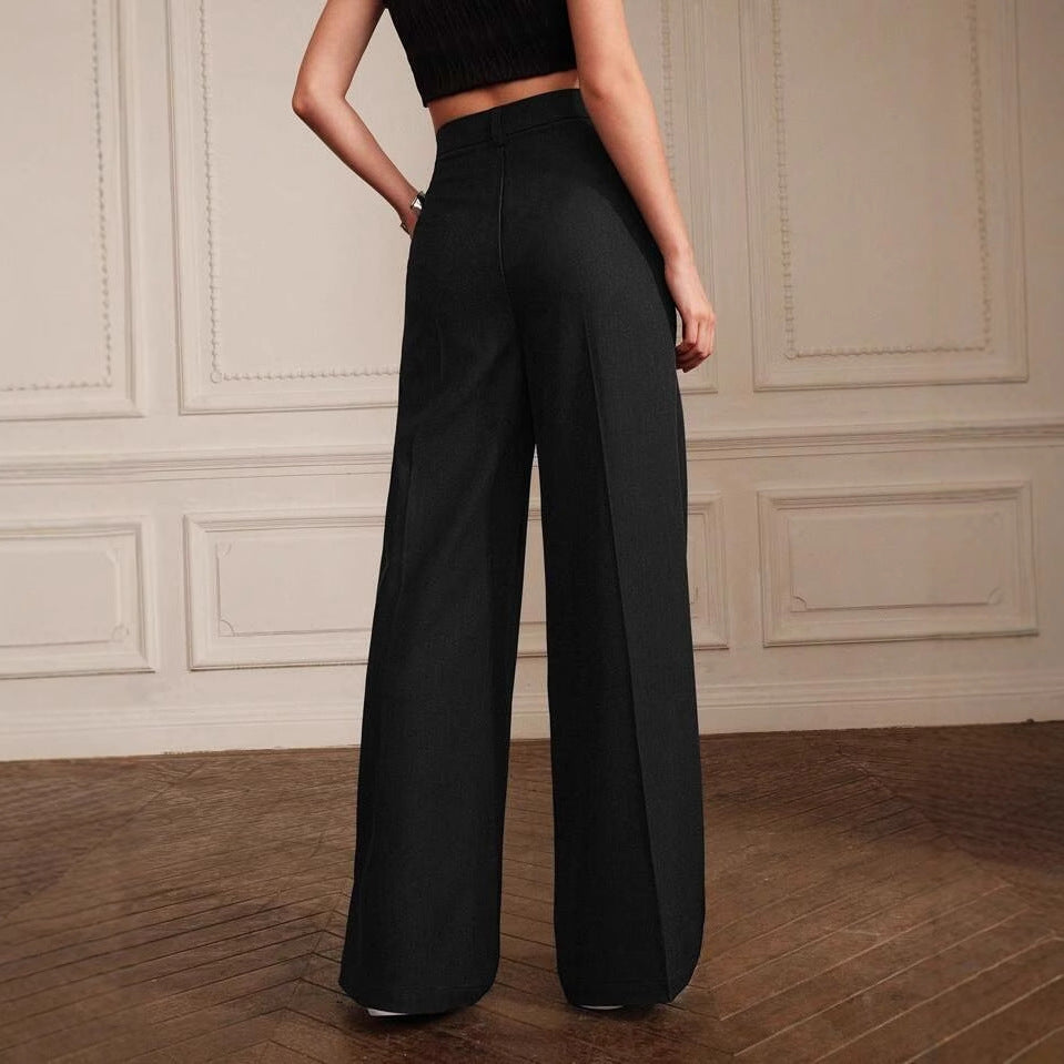 Women`s Leisure Commute Suit Wide Leg Pants