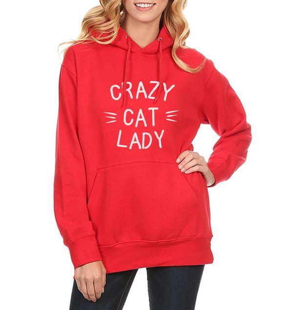 Woman`s Crazy Cat Lady Hoodie