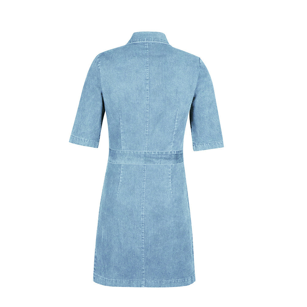 Woman`s Workwear Denim Dress