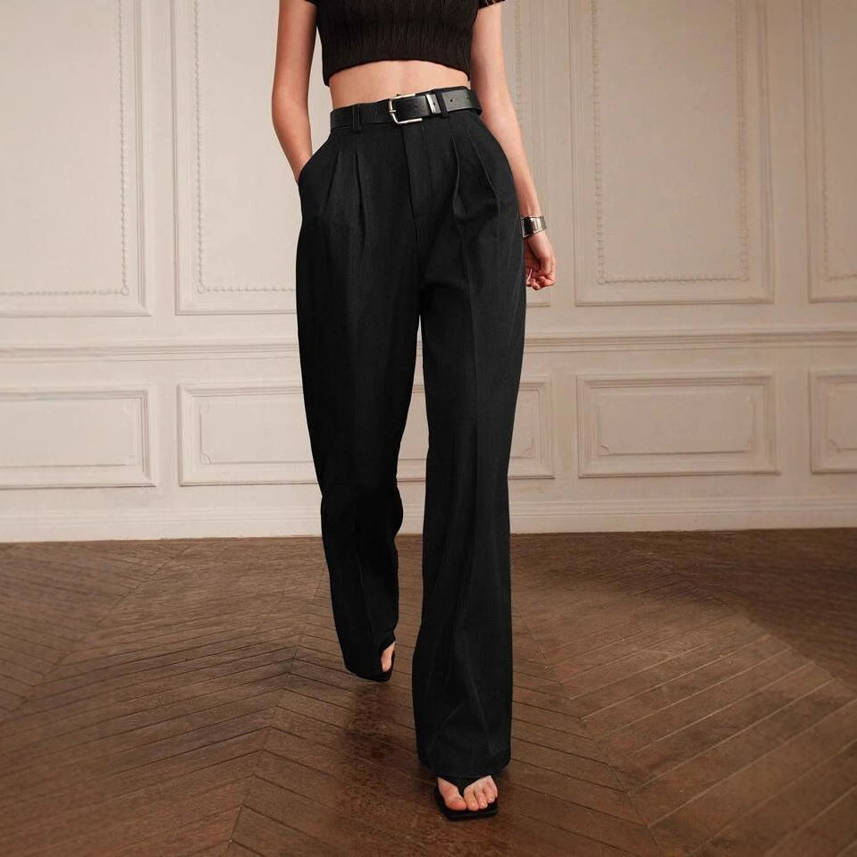 Women`s Leisure Commute Suit Wide Leg Pants