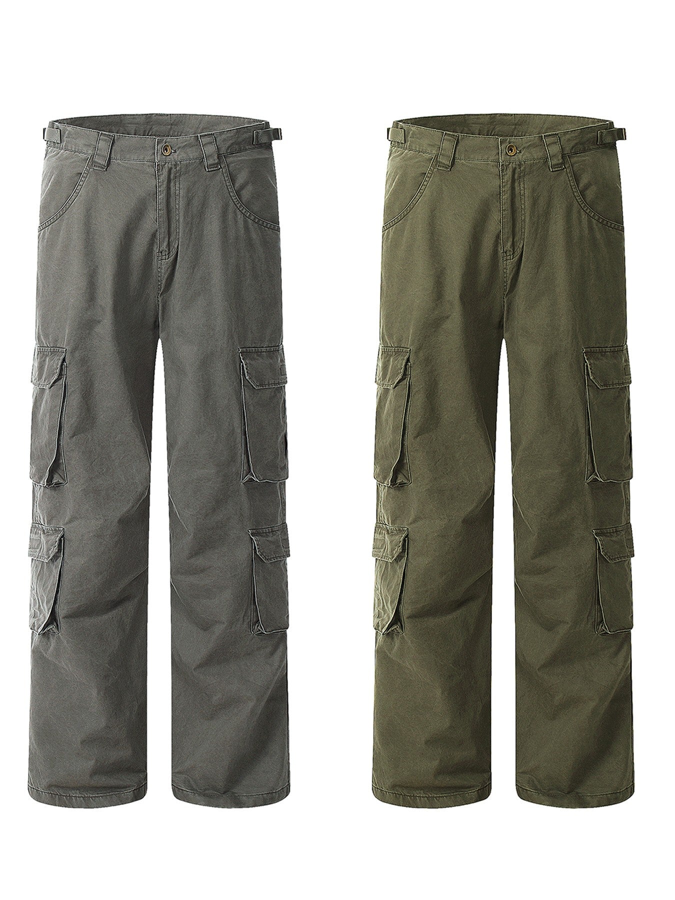 Retro Multi-pocket Cargo Pants Loose Straight Casual Pants