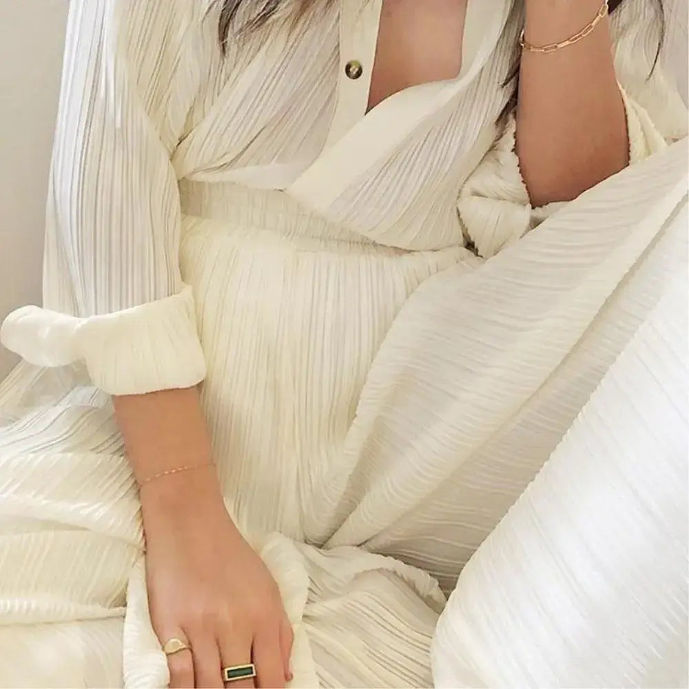 Spring Summer Long Blouse Two Piece Set set-maxi-beige-s 49.00