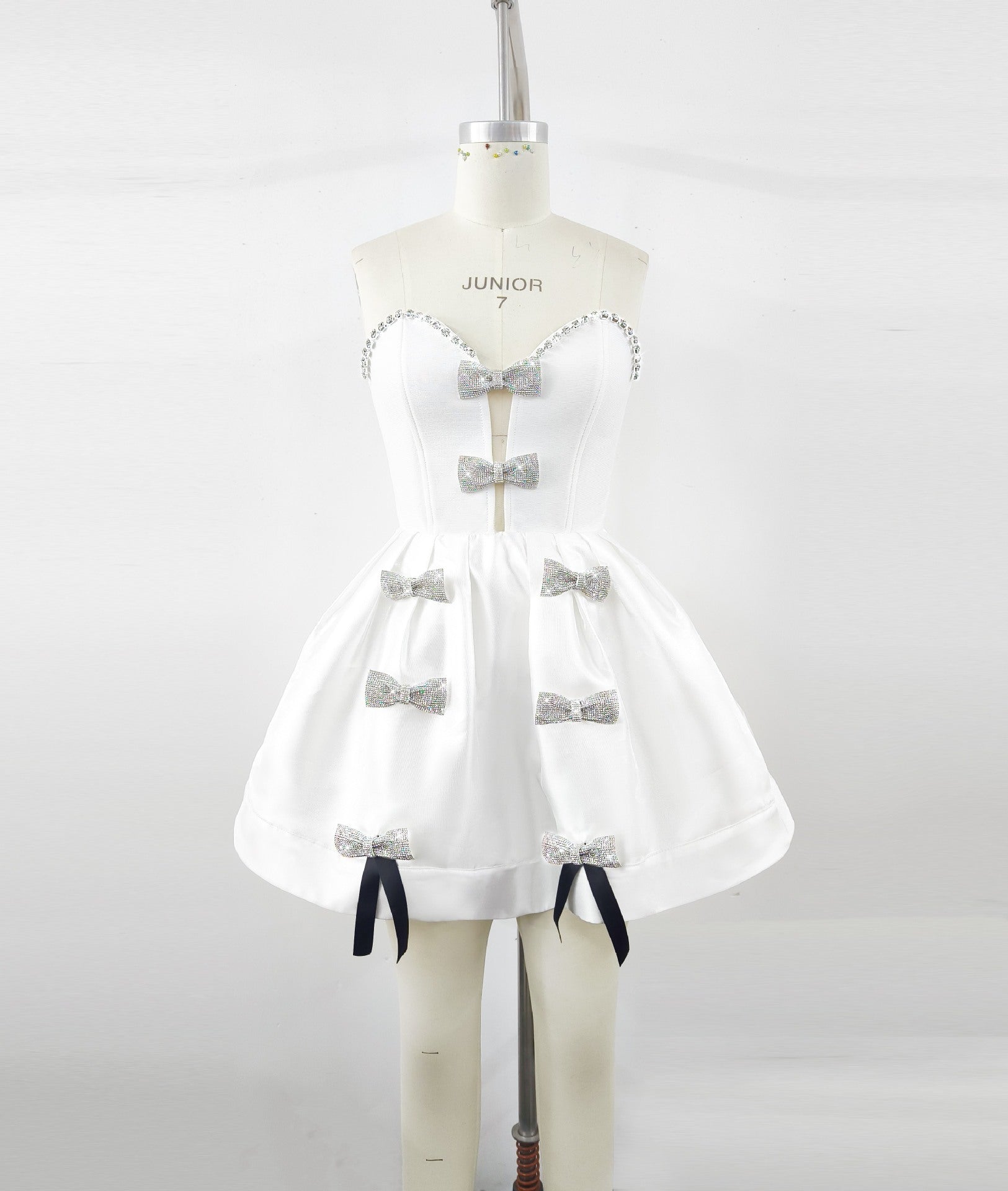 Bowknot Diamond Birthday Party Formal Dress - Woman`s Clothing