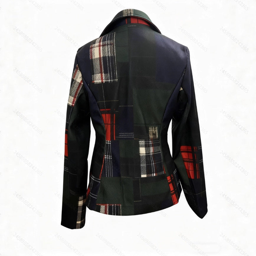 Ladies Double-breasted Wool Suit Jacket