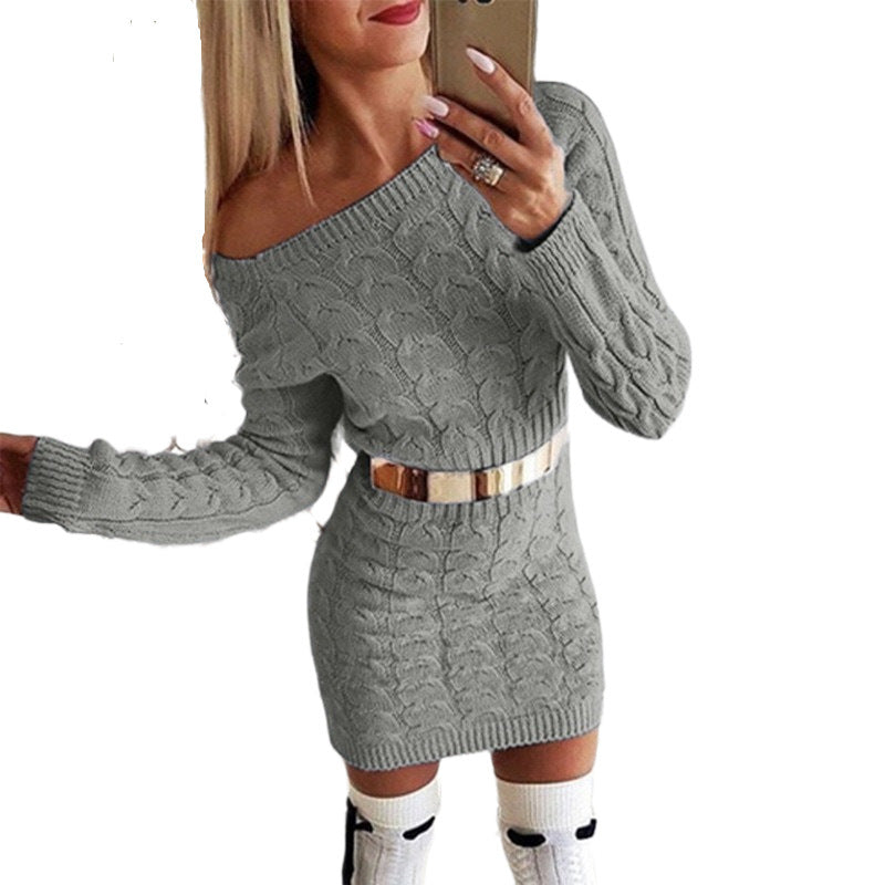 Woman`s Comfortable Knitwear Dress