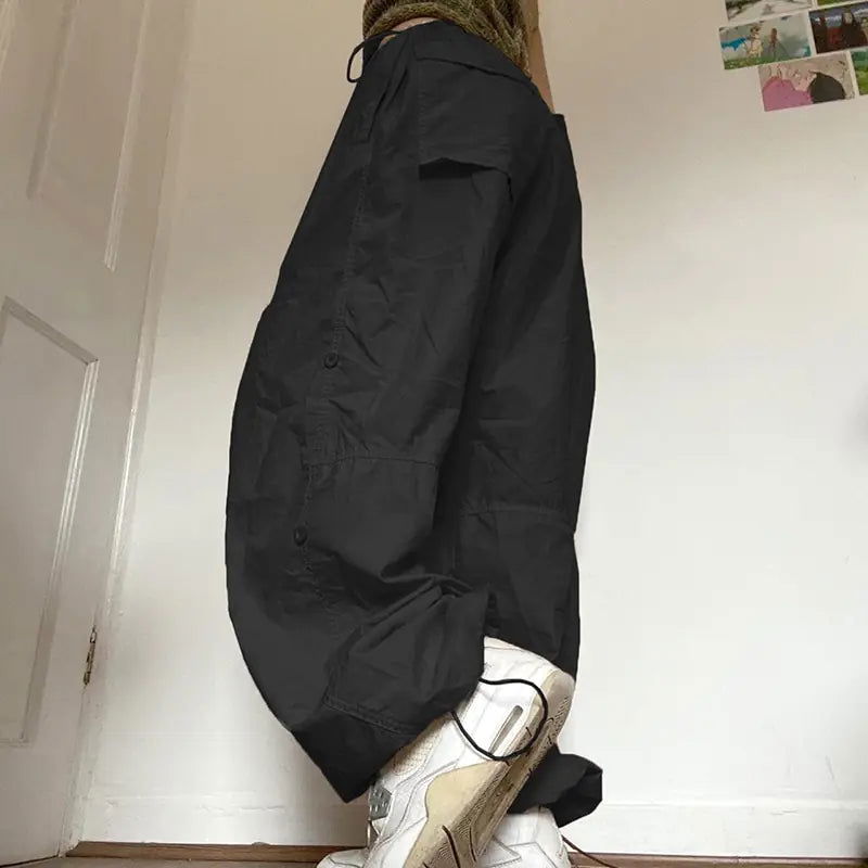 Casual Joggers Tech Pants Oversized - Woman`s Clothing
