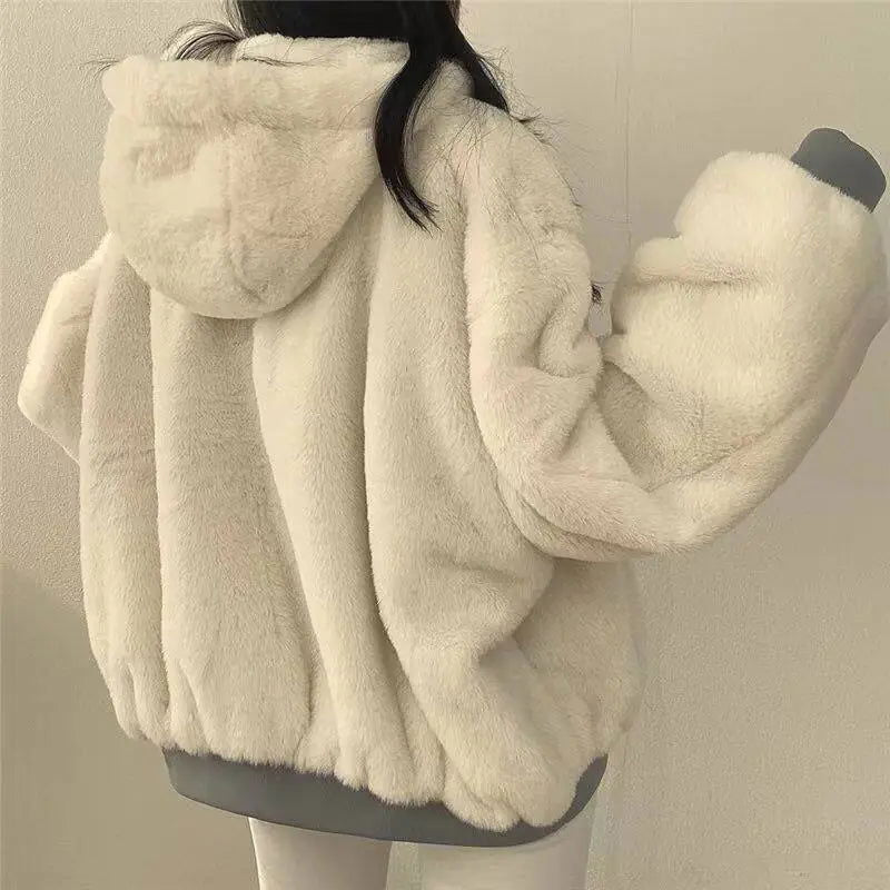 Fluffy Thick Warm Women`s Fleece - Woman`s Clothing
