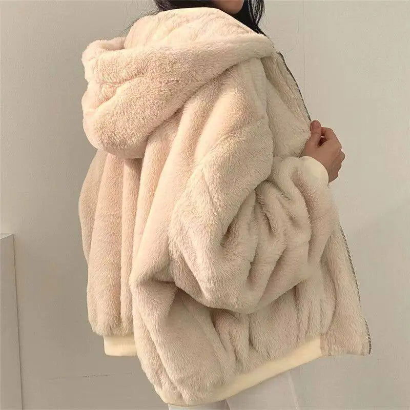 Fluffy Thick Warm Women`s Fleece - Woman`s Clothing