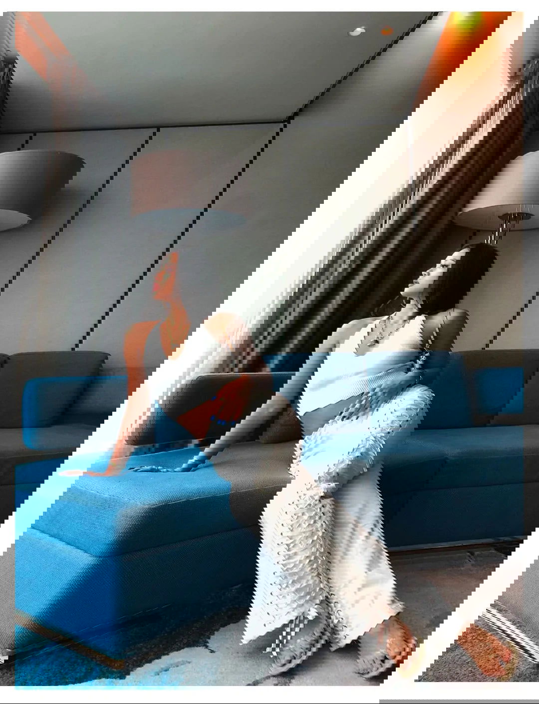 High Waist Slim Lace Pants - Woman`s Clothing