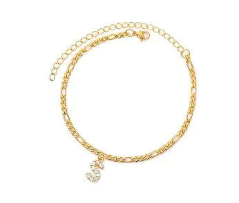 Initial Anklet Jewelry Accessory - Woman`s Clothing