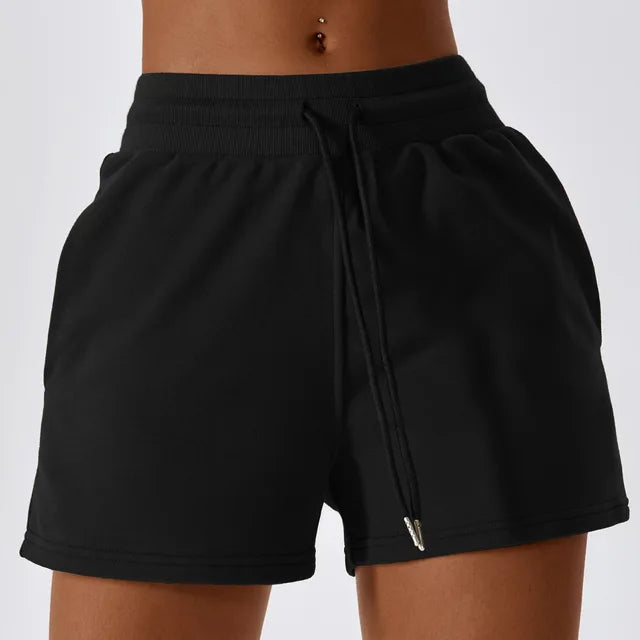 Loose Fit Drawstring Shorts - Woman`s Clothing