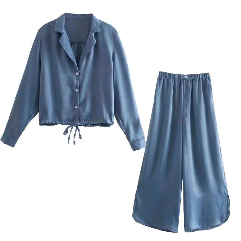 Loose Fit Pyjama Set - Woman`s Clothing