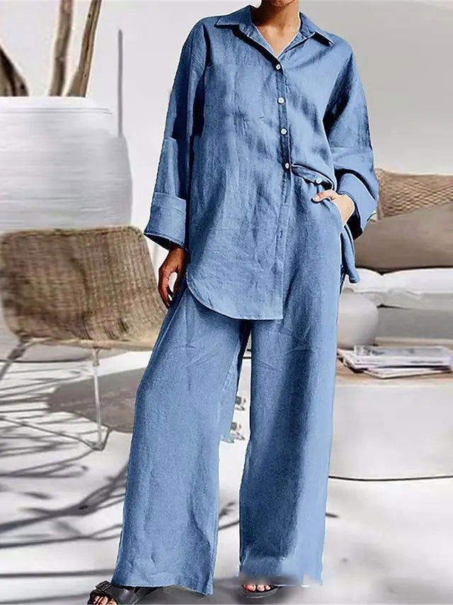 Loose Fit Pyjama Set - Woman`s Clothing