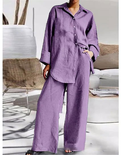 Loose Fit Pyjama Set - Woman`s Clothing