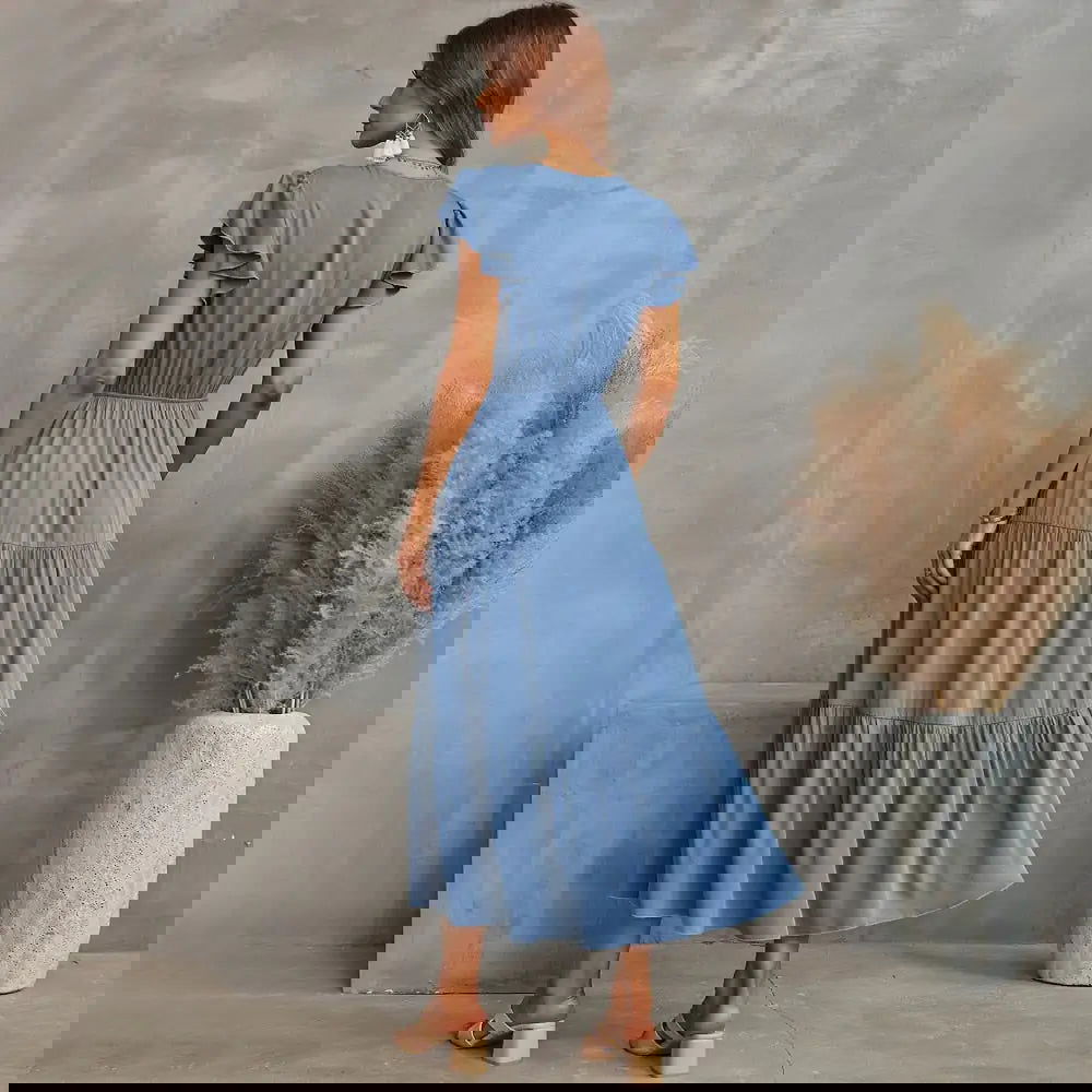 Manuela Plain Midi Dress - Woman`s Clothing