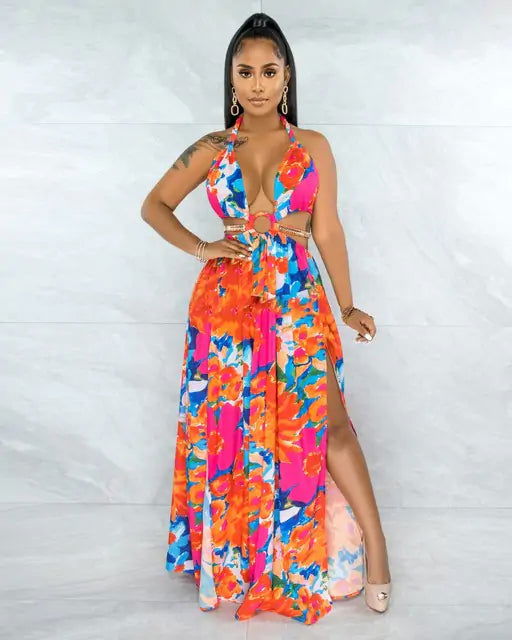 New Floral Print Summer Dress - Woman`s Clothing