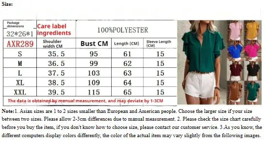 Woman`s Easy V Summer Top