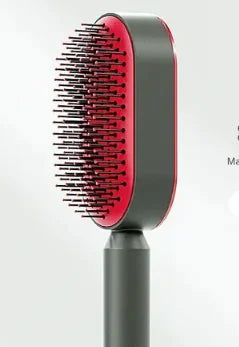 Self Cleaning Anti-Static Hair Brush - Woman`s Clothing