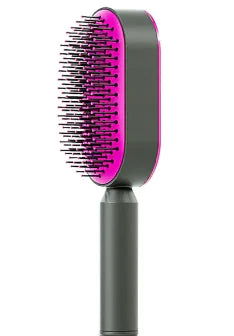 Self Cleaning Anti-Static Hair Brush - Woman`s Clothing