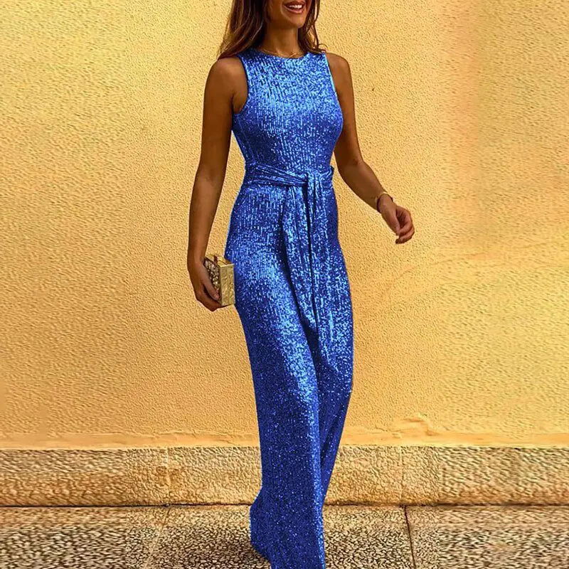 Simple Sequin show stopping Jumpsuit - Woman`s Clothing