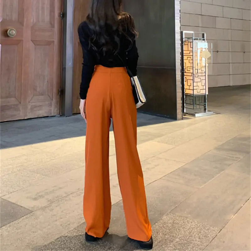 Solid Casual Loose PantsSolid Casual Loose Pants