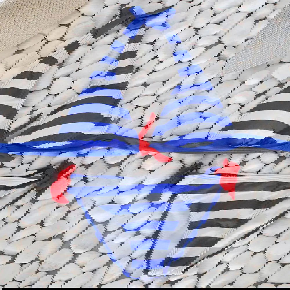 Striped Push-Up Bikini Swimwear - Woman`s Clothing