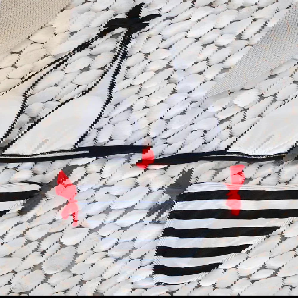 Striped Push-Up Bikini Swimwear - Woman`s Clothing