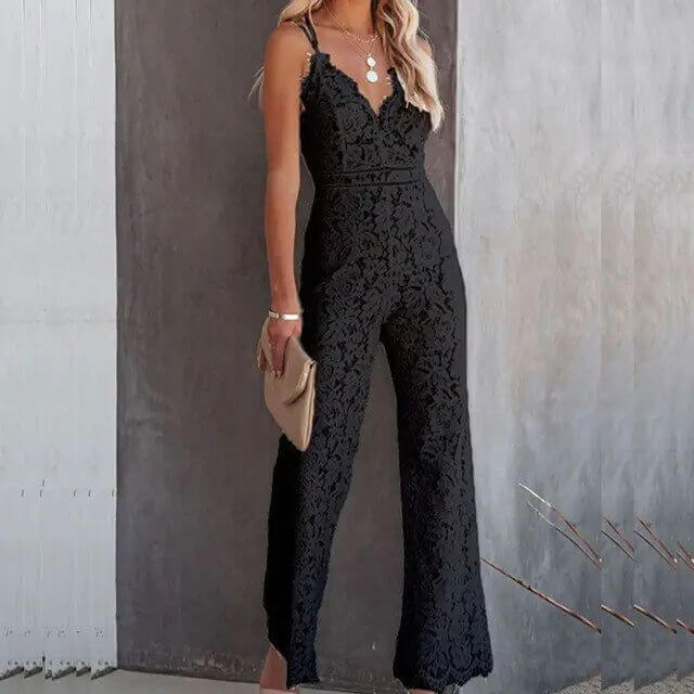 Summer Sleeveless Sling Party Jumpsuit - Woman`s Clothing