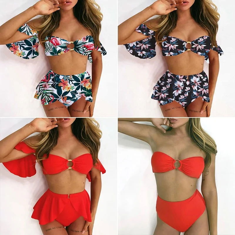 Swimsuit High Waist Bikini - Woman`s Clothing