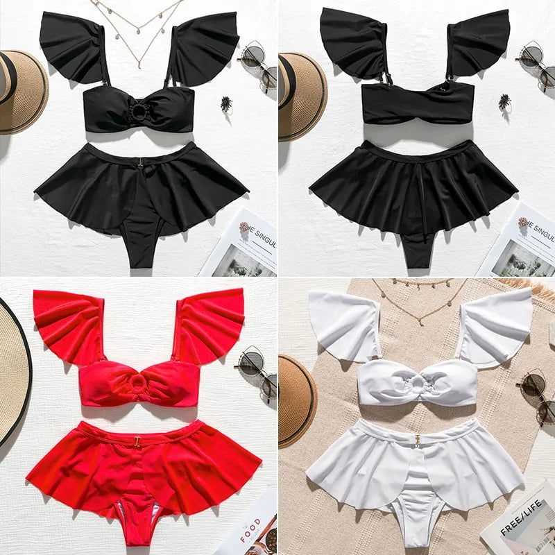 Swimsuit High Waist Bikini - Woman`s Clothing