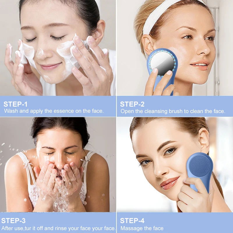 Vibrating Electric Face Cleansing - Woman`s Clothing