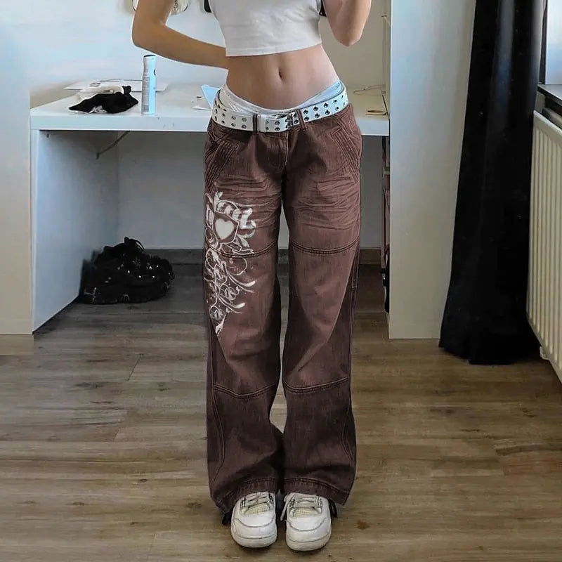 Vintage Cargo Pants Indie Aesthetics - Woman`s Clothing