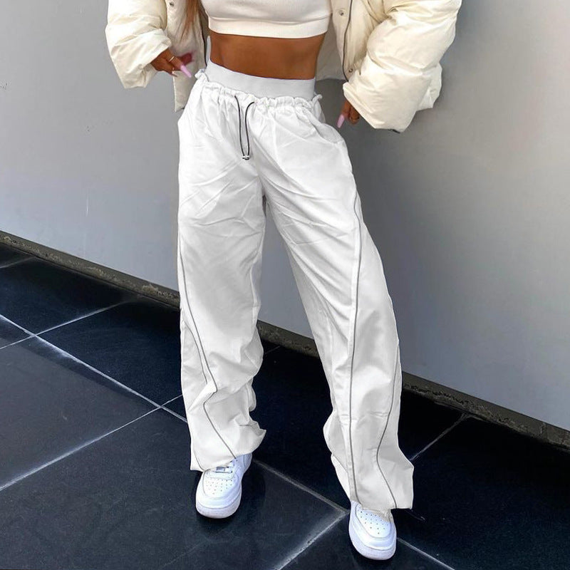Stylish Vibrant High Waist Elastic Drawstring Lounge Pants