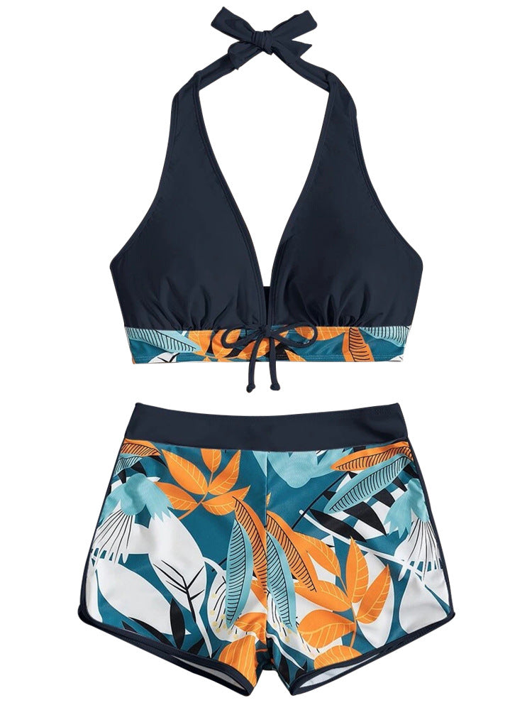 New Split Printed Bikini Swimsuit - Woman`s Clothing