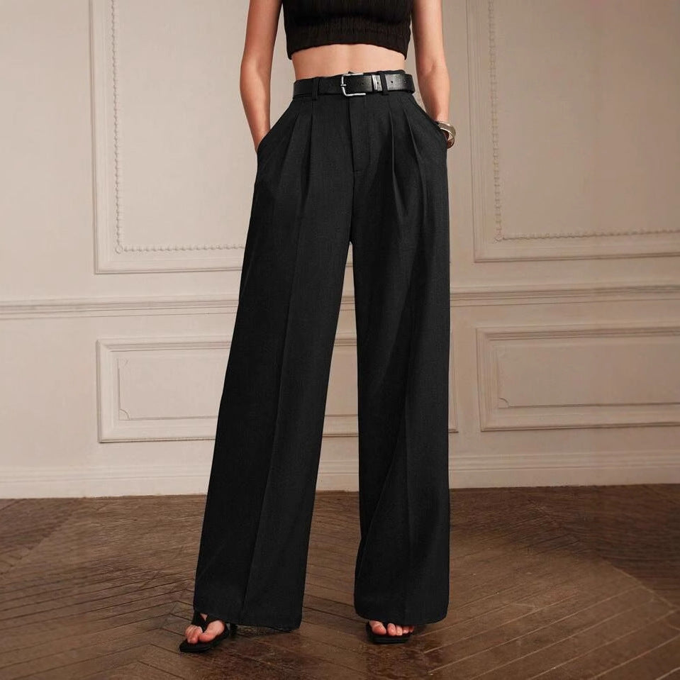 Women`s Leisure Commute Suit Wide Leg Pants