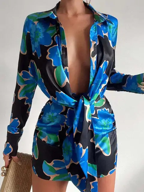 Spring Lantern Sleeve Elegant Mini DressLantern Sleeve