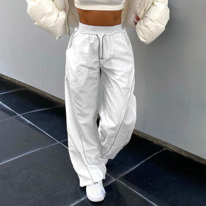 Stylish Vibrant High Waist Elastic Drawstring Lounge Pants