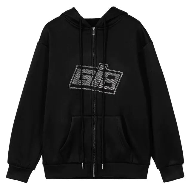 Hoodies E-girl Goth Punk Jacket - Woman`s Clothing