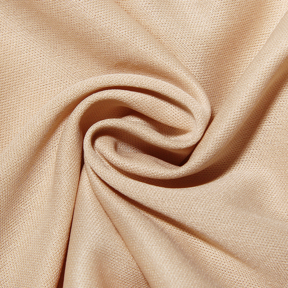 Cutout Halterneck Satin Party Bag Hip Skirt Dress - Woman`s Clothing