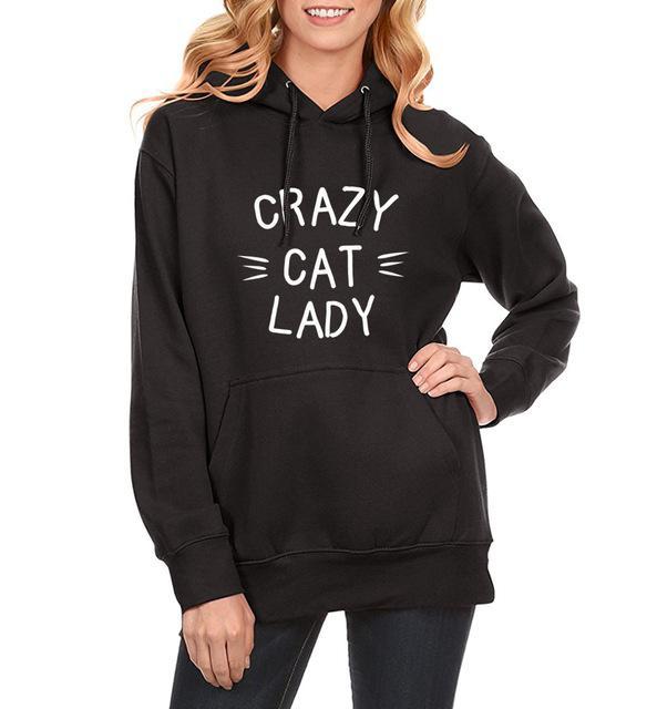 Woman`s Crazy Cat Lady Hoodie