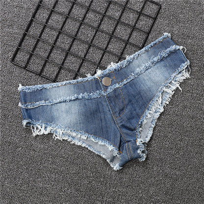 Woman`s Fabulously Sexy Bow Denim Shorts