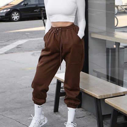 Drawstring Trousers Track Casual Pants