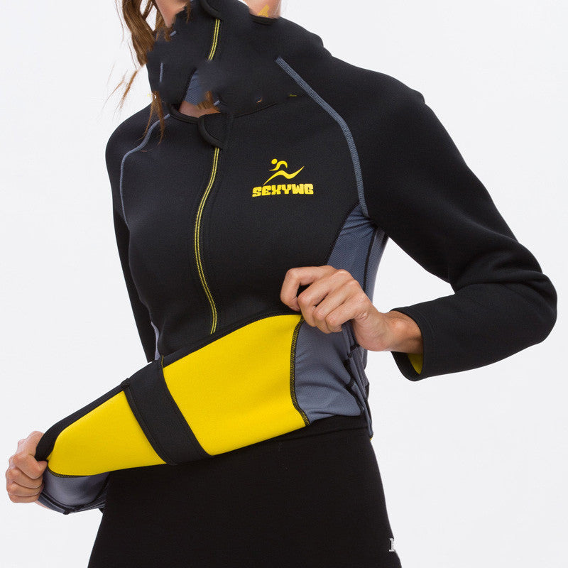 Ladies Workout Clothes Long-Sleeved Sweat Suit