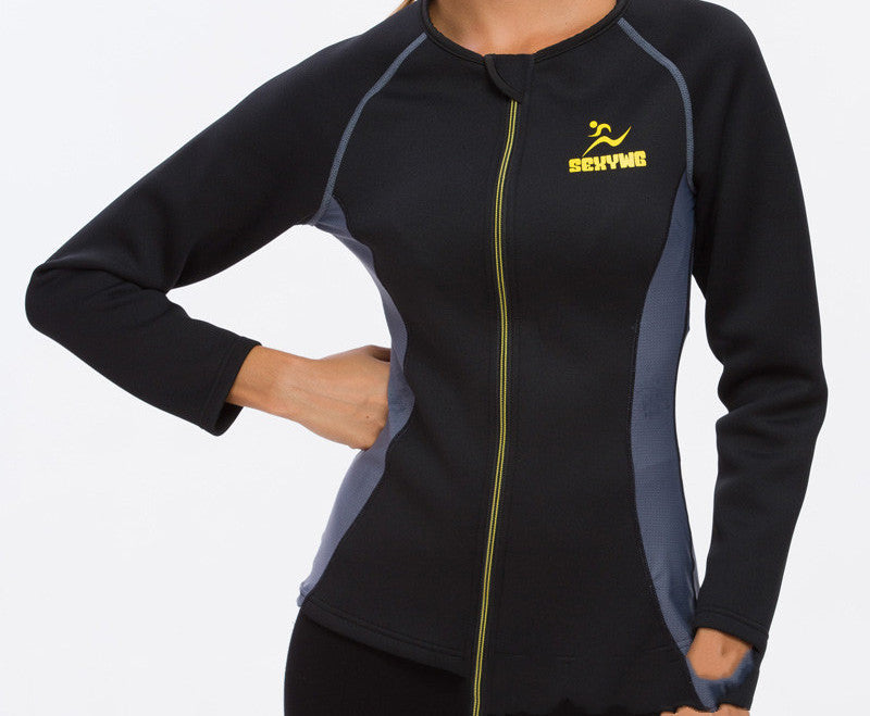 Ladies Workout Clothes Long-Sleeved Sweat Suit